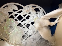 Vintage Bakery Crafts New in Box Wedding Cake Topper with Dove Love Birds