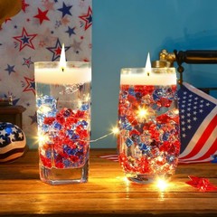 Patriotic Star Acrylic Crystals Gems Table Scatter Vase Filler 300pcs