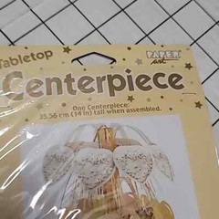Wedding Centerpiece Bridal Shower Mobile Decoration, 14″ Hearts and Foil, NWT