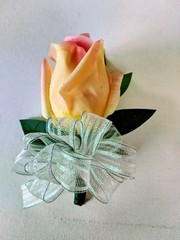 Hand Made pin on Corsage and boutonniere Set