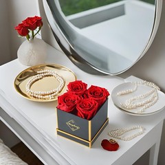 Changshunqi Forever Flowers, Preserved Roses in a Box, Eternal Rose Red