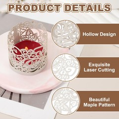 25Pcs Candle Wraps Decorate Tea Light Wrap for Party Decoration, Silver