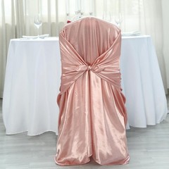 6 Dusty Rose SATIN UNIVERSAL CHAIR COVER Wedding Banquet Reception Decorations