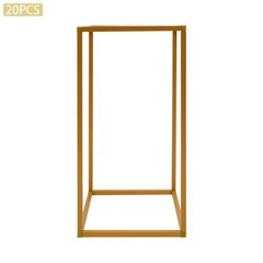 Gold 20 PCS Geometric Flower Stand For Wedding, Flower Stand 8.27*8.27*15.75in