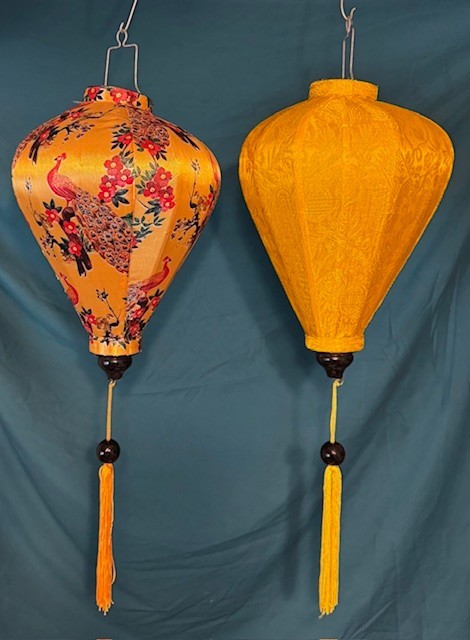 2pc, 18» AUTHENTIC VIETNAMESE SILK LANTERN