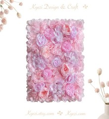 Pink Lavender Artificial Flower Panels Wedding Party Wall Photo Background W-26