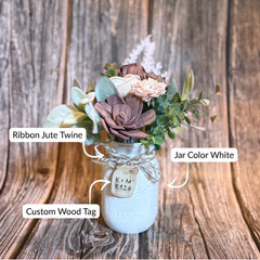 Sola Wood Mauve Wedding Floral Table Centerpieces Set of 3 Bridal Shower Decor