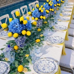 6pcs Amalfi Coast Party Decorations Capri Theme Table Centerpieces