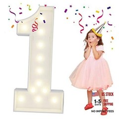 4FT Light Up Numbers Letters, DIY Giant Marquee Numbers, Mosaic 4 Feet Number-1