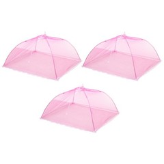 3 Pcs Large and Tall Food Covers 17″ Mesh Food Covers for Outdoors, Rose