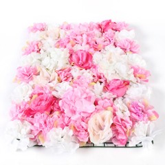 40 x 60 cm 20Pieces Flower Wall Champagne White & Pink Rose Panel Floral Decor