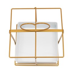 Gold Square Iron Basket Set of 10 20 × 6.5 cm Centerpiece Vases for Wedding