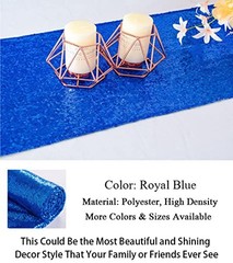 12×72-Inch Royal Blue Rectangle-Sequin Table Runner for Wedding/Party/Decor