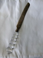 Vintage Mikasa Austria Crystal Handle Cake Knife 14ʼ Serrated With Original Box