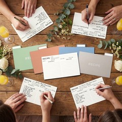 Diakos Recipe Cards 4×6 with Dividers Set – 50 Blank 4 × 6 Inches, White