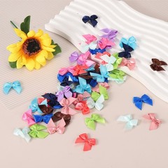 50pcs, Mini Ribbon Bow 1″ Mini Fabric Satin Ribbon Flower Bows Navy Blue