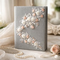 Leather Victorian Style Shabby Chic Photo Wedding, Bridal,Anniversary Album 4×6