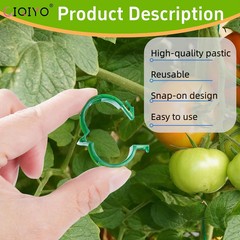100 Pcs Plant Support Clips,Plastic Clips for Securing Plants,Tomato Vin