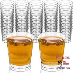 80 Count Shot Glasses – 1 Oz – 80 Hard Clear Plastic Shot Cups – Pack of 1