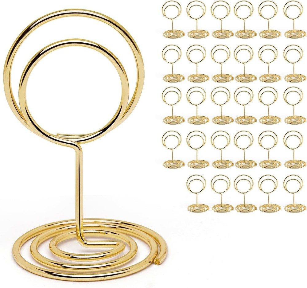 30PCS Table Number Holders Place Card Holder – Photo Holders for Tables, Cards