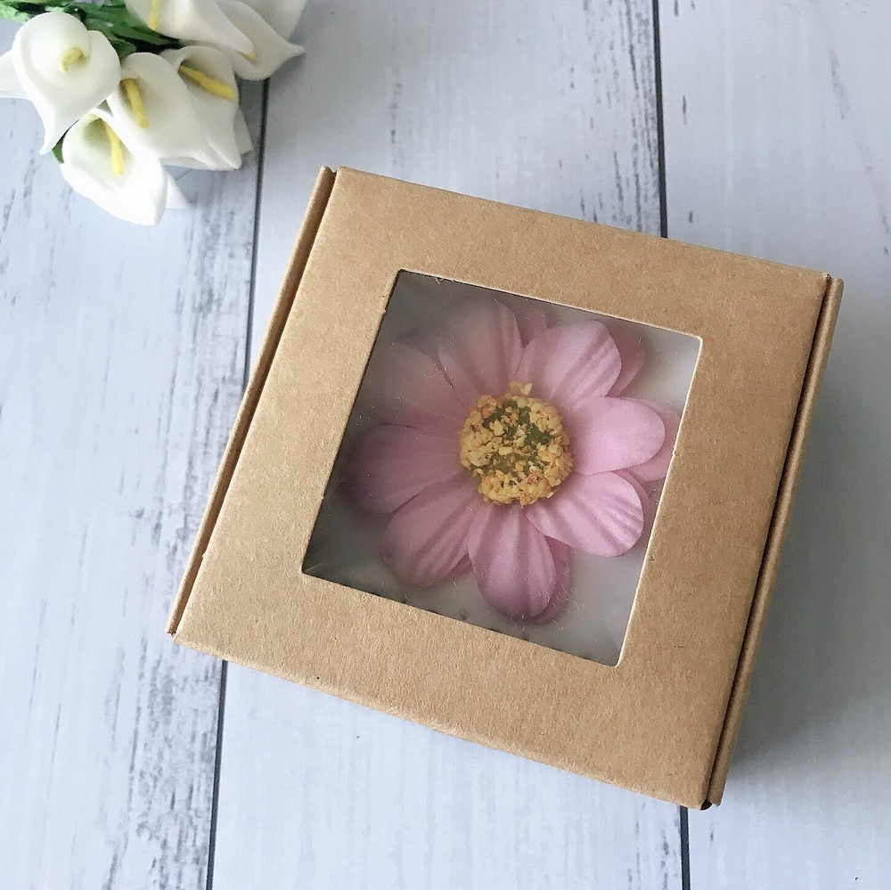 500x Clear Window Product Packing Kraft Paper Box Jewelry Soap Cookie Candle Box