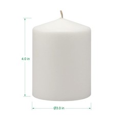 Stonebriar Unscented White Tall Pillar Candles 35 Hour Burning Candle Pillars