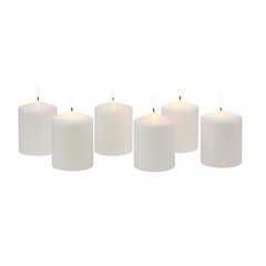 Stonebriar Unscented White Tall Pillar Candles 35 Hour Burning Candle Pillars