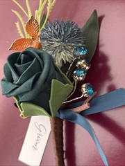 Ling’s Moment Boutonniere for Men, 6pcs Groom Groomsmen Boutonniere, Artificial