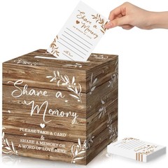 Pajean 50 Pcs Share a 10 x 15 cm (cards), 19 x 19 x 19 (box), Wood Color