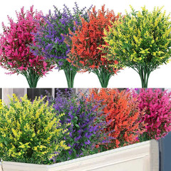 Artificial Flowers Plastic Fake Plants UV Resistant Home Wedding Corridor Decor