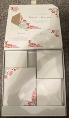 Three Invitation Kit 30 Sets White Cut Floral Brown Beautiful Celebrate it NEW