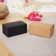 500 Kraft White Black Rectangle Paper Box Handmade Product Packaging Packing Box