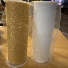 Tulle 6” On Roll At Least 300 Yards 3” Glittery Shiny Sparkles Assorted Colors