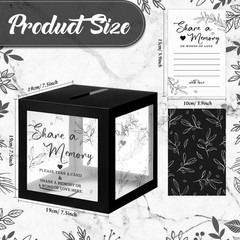 Pajean 50 Pcs Greenery Share a Memory Cards for Collections 10 x 15 cm, Black