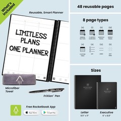 Rocketbook Smart Reusable Everyday Planner, Undated Weekly, Monthly, Annually…