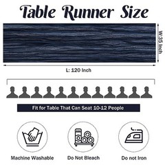 0FT Cheesecloth Table Runner Boho Gauze Fabric Table Runner Rustic 1 Navy Blue
