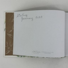 2020 Christian Art Gifts Guest Book Green Leaves Stitched White by With Love Inc