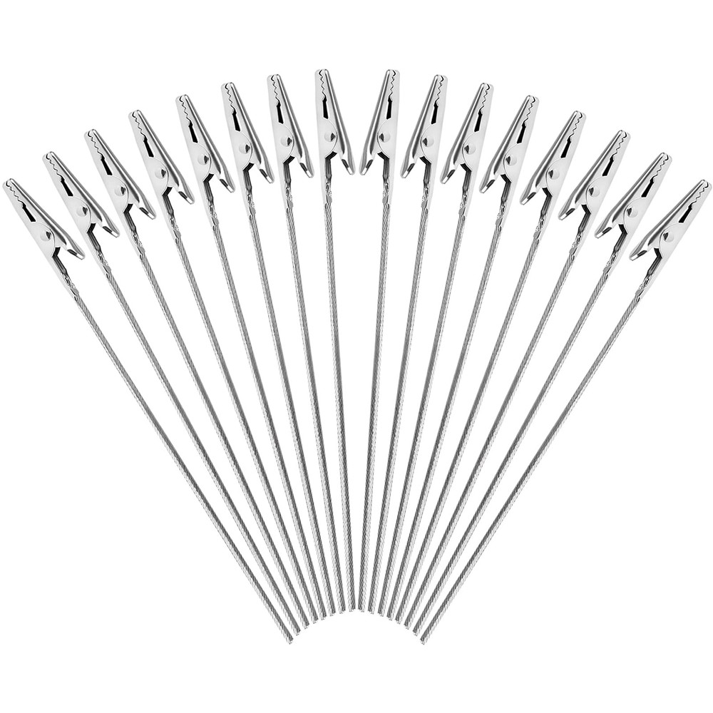 40 PCS Metal Wire Long-Tailed Alligator Clamp Photo Clip Holder – Silver