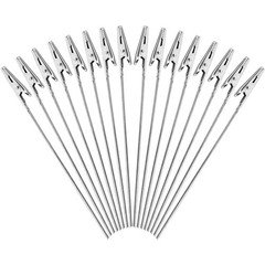 40 PCS Metal Wire Long-Tailed Alligator Clamp Photo Clip Holder – Silver