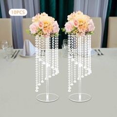 10 Pcs Acrylic Vase Stands Party Wedding Crystal Centerpiece Table Decoration