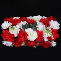 12PCS Artificial Flower Wall Panels Silk Rose Wedding Background Venue Decor