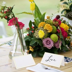 100Pcs Paper Place Cards for Wedding Table Setting Assorted Color Elegant Design