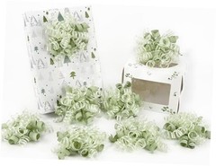 Green Bows for Gift Wrapping Gift Bows x 8 Counts Self 5 inch Sage Green