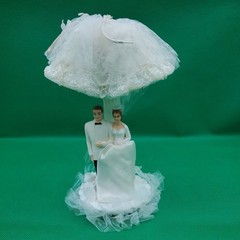 Vintage Wedding Cake Topper, Bride & Groom, Venice CA USA 1959 Coast Novelty Mfg
