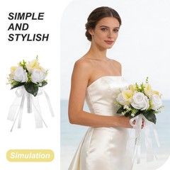 Simulated Rose Bouquet Bridal Artificial Flowers Wedding Bouquets for Brides