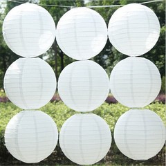 Everyday PLNT-10-FBA Round Paper Lantern (10 Pack), 10″, White