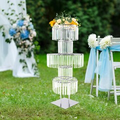 43.3in 6.5kg Round Flower Stand Desktop for Wedding Reception/Party/Home Decor