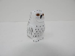 Snow Owl Cake Top Bride Groom Love Bird Winter Wedding Engage Carve Wood Statue