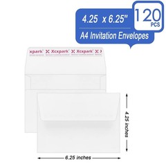 Xxcxpark 120 Qty Printable A4 120 Envelopes (4.25″ x 6.25″), White