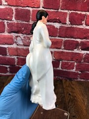 RARE Vintage 1950’s Porcelain WEDDING CAKE TOPPER BRIDE & GROOM Both In WHITE 7″